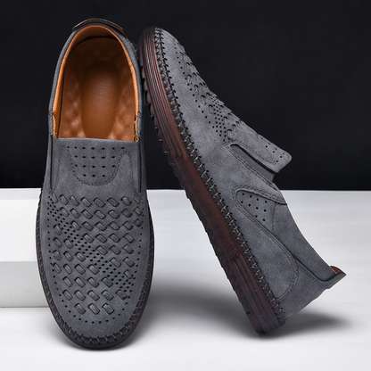 Bastian Woven Suede Slip-On Loafer