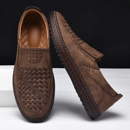 Bastian Woven Suede Slip-On Loafer