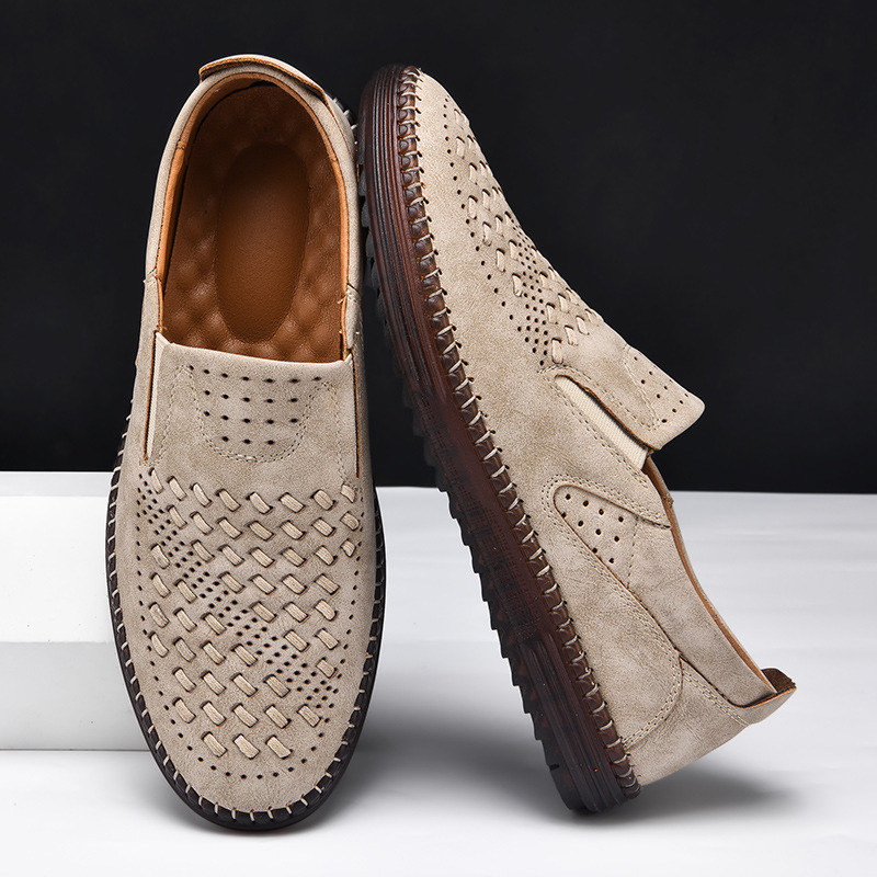 Bastian Woven Suede Slip-On Loafer