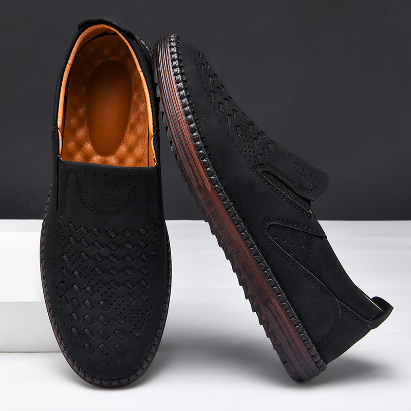 Bastian Woven Suede Slip-On Loafer
