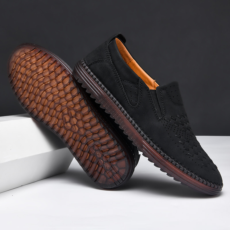 Bastian Woven Suede Slip-On Loafer