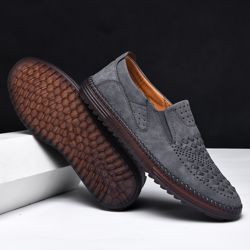 Bastian Woven Suede Slip-On Loafer