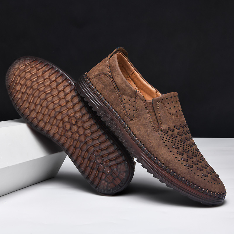 Bastian Woven Suede Slip-On Loafer