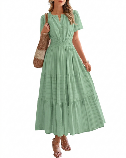 Cassia Smocked Waist Maxi Dress