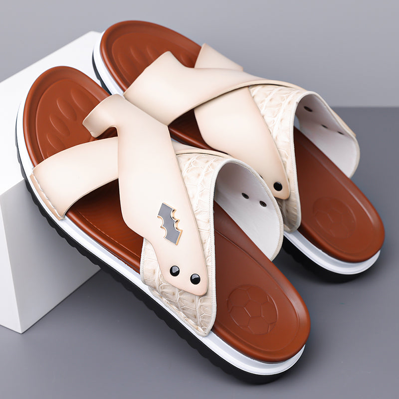 Milo Leather Slides