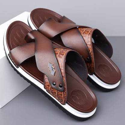 Milo Leather Slides