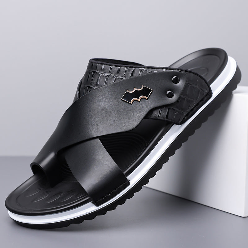 Milo Leather Slides