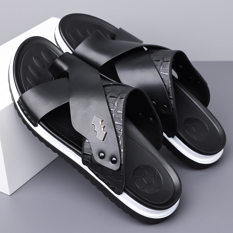 Milo Leather Slides