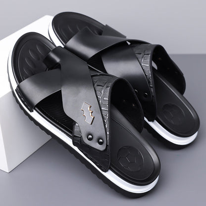 Milo Leather Slides