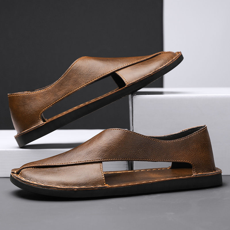 Elias Cutout Leather Sandals