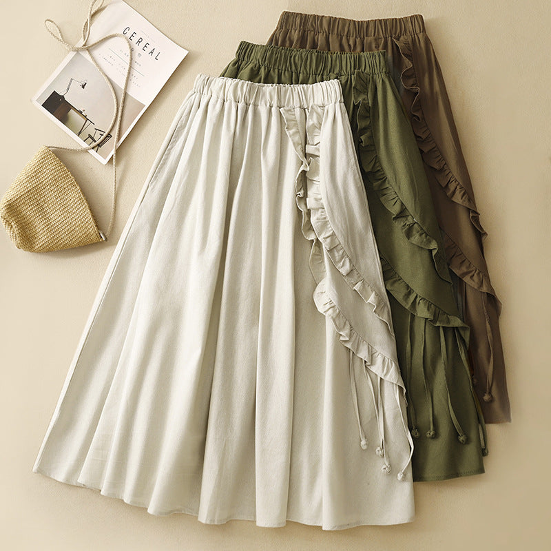 Melissa Linen Ruffle Skirt