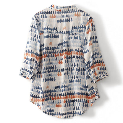 Isla Raindrop Linen Blouse