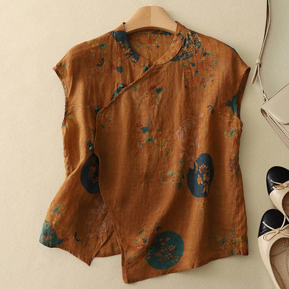 Adele Linen  Florals Blouse