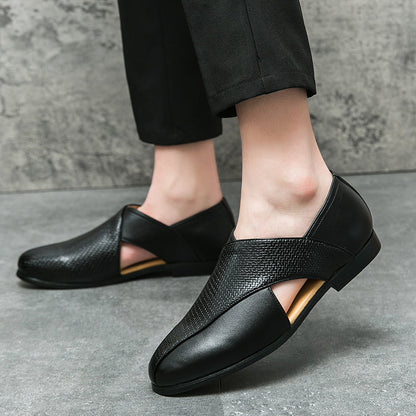Enzo Woven Leather Loafers