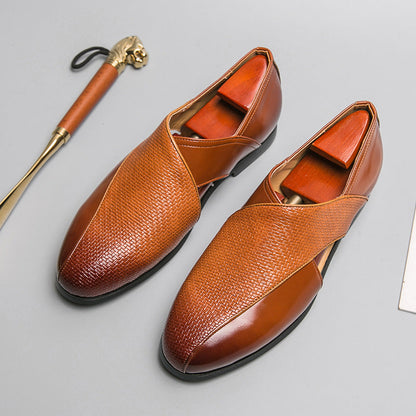 Enzo Woven Leather Loafers