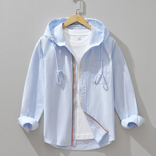 Azure Linen  Hoodie