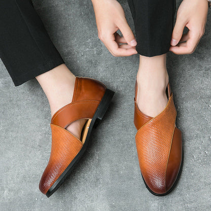 Enzo Woven Leather Loafers