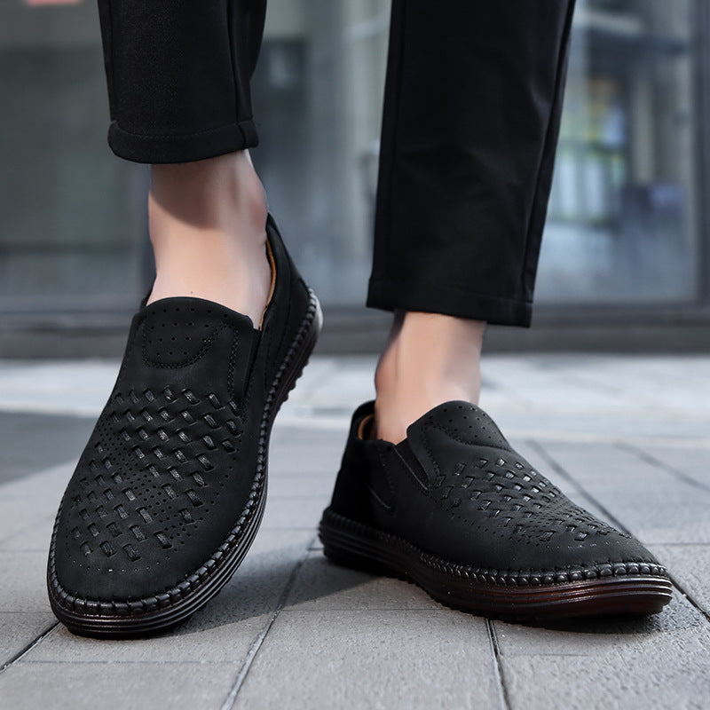 Bastian Woven Suede Slip-On Loafer