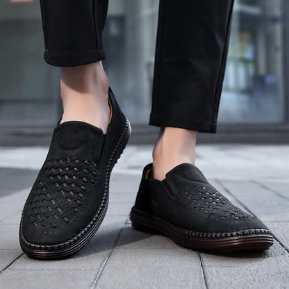Bastian Woven Suede Slip-On Loafer