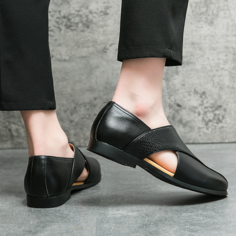 Enzo Woven Leather Loafers