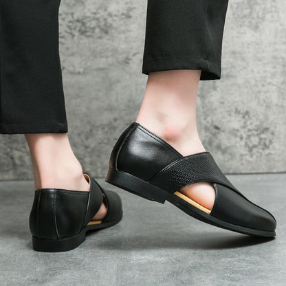Enzo Woven Leather Loafers