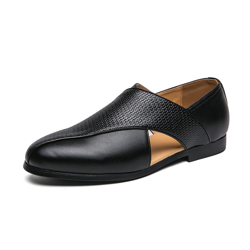 Enzo Woven Leather Loafers