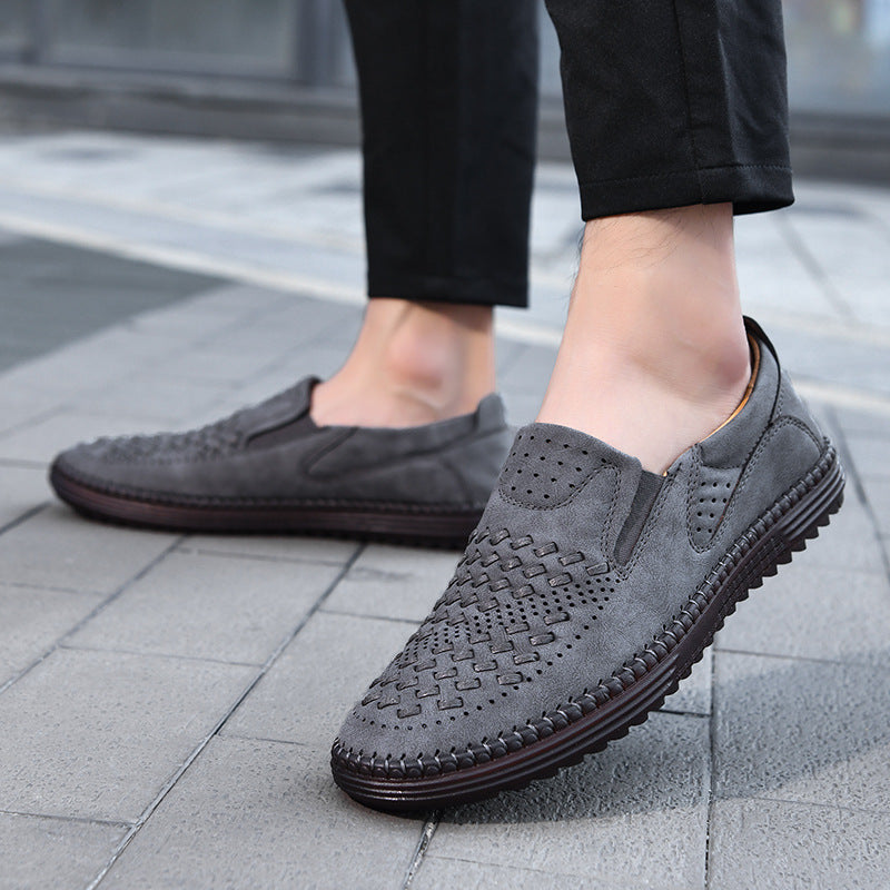 Bastian Woven Suede Slip-On Loafer