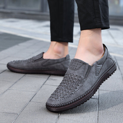Bastian Woven Suede Slip-On Loafer