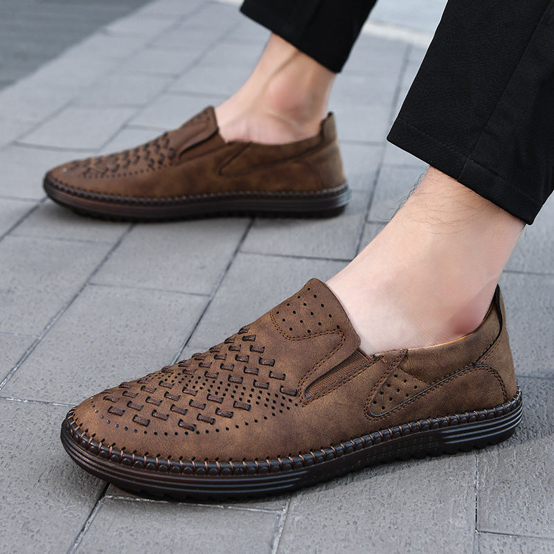 Bastian Woven Suede Slip-On Loafer