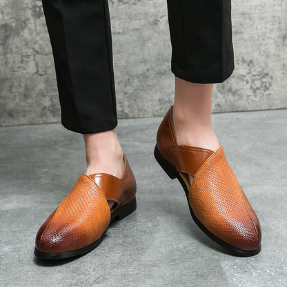 Enzo Woven Leather Loafers