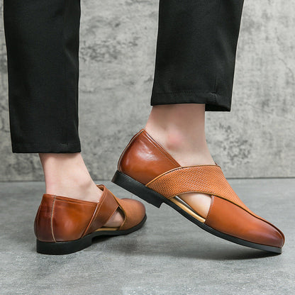 Enzo Woven Leather Loafers