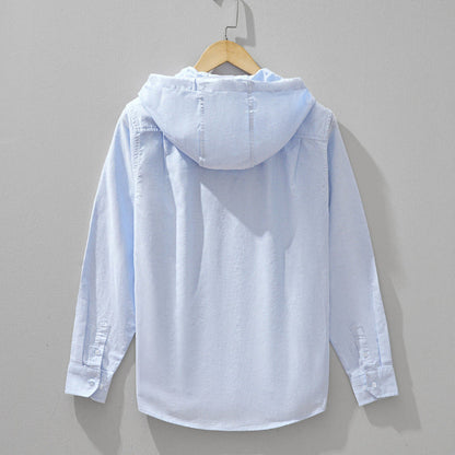 Azure Linen  Hoodie