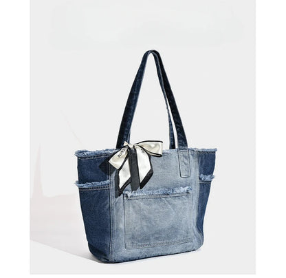 Vintage Bow Denim Bag