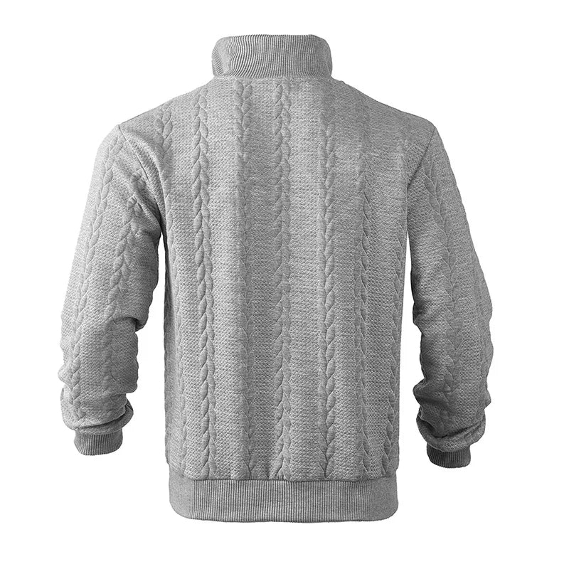 Knitted Comfort Zip-Up  Sweater