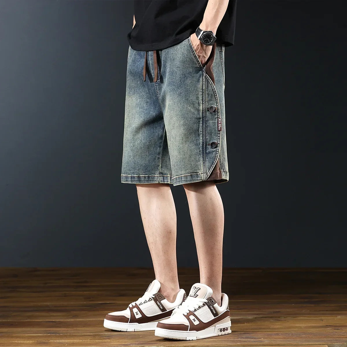 Sawyer Retro Denim Shorts