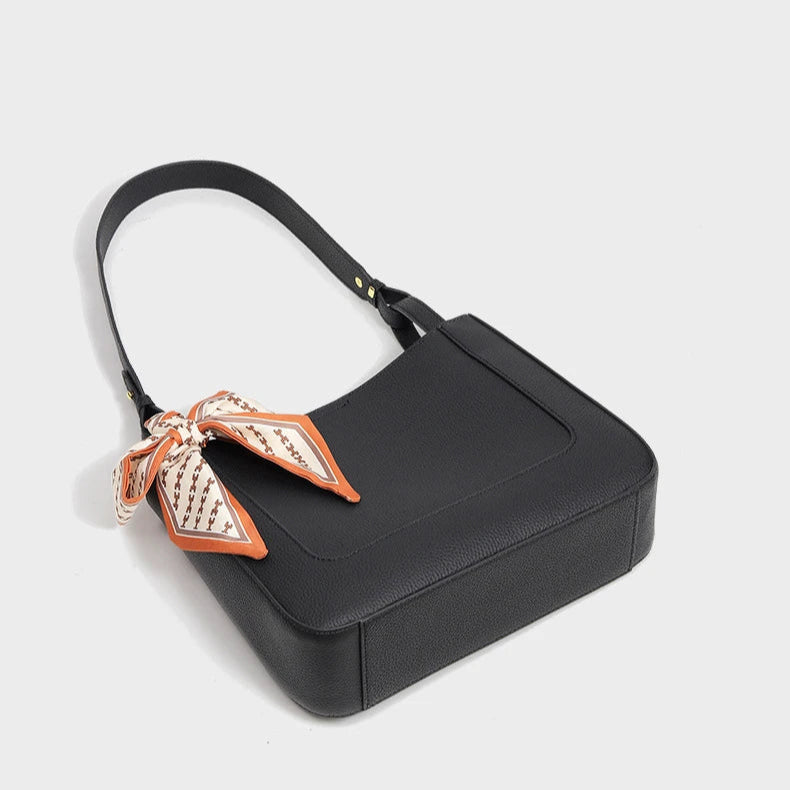 Luxe Noir Leather Tote