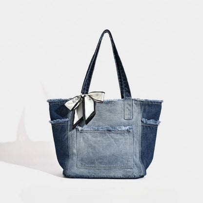 Vintage Bow Denim Bag