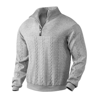 Knitted Comfort Zip-Up  Sweater