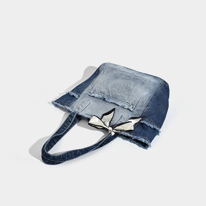 Vintage Bow Denim Bag