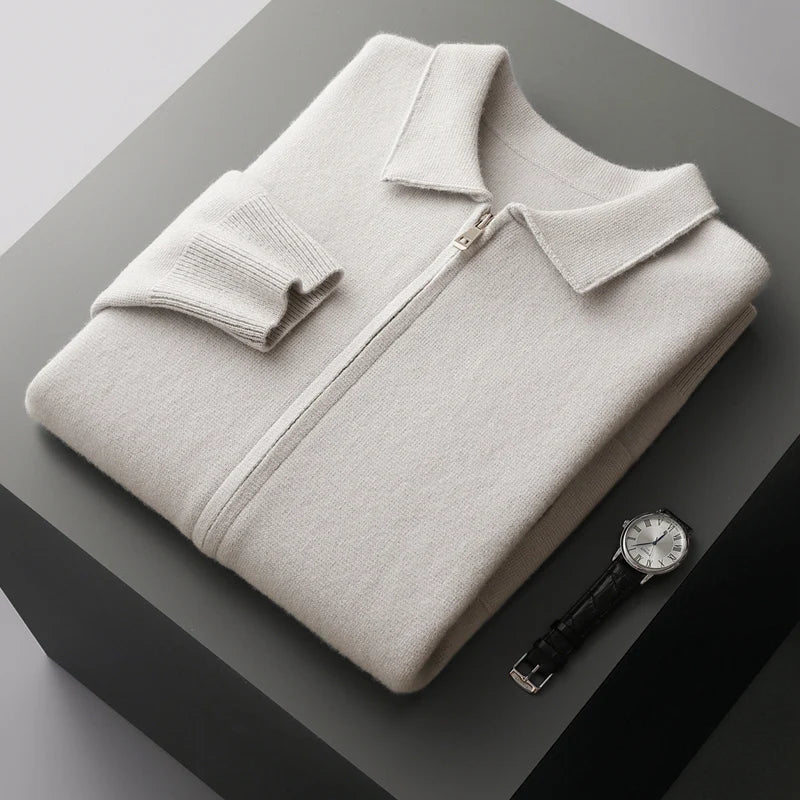 Elliot Collared Knit Jacket
