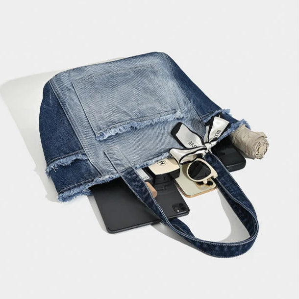 Vintage Bow Denim Bag