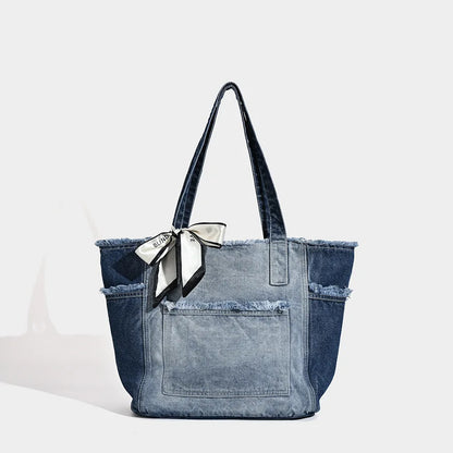 Vintage Bow Denim Bag