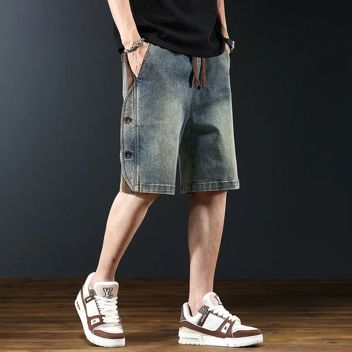 Sawyer Retro Denim Shorts