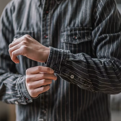 Hunter Pinstripe Denim Shirt
