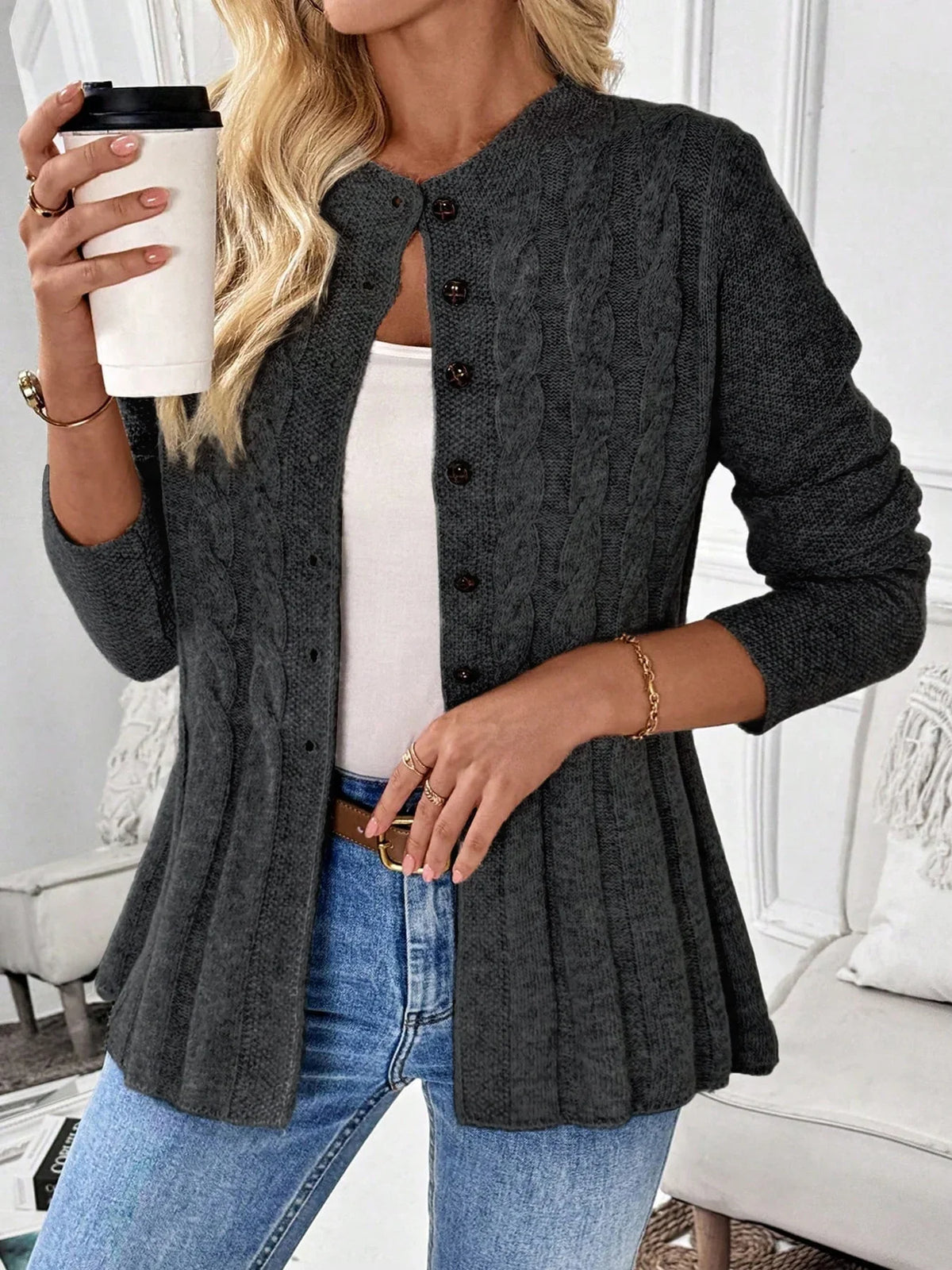 Juliette Cable-Knit Cardigan