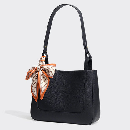 Luxe Noir Leather Tote