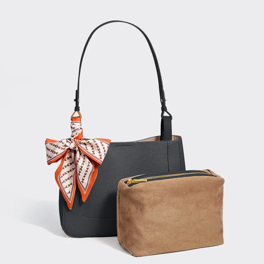 Luxe Noir Leather Tote