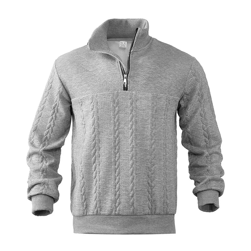 Knitted Comfort Zip-Up  Sweater