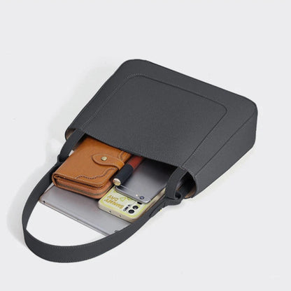 Luxe Noir Leather Tote