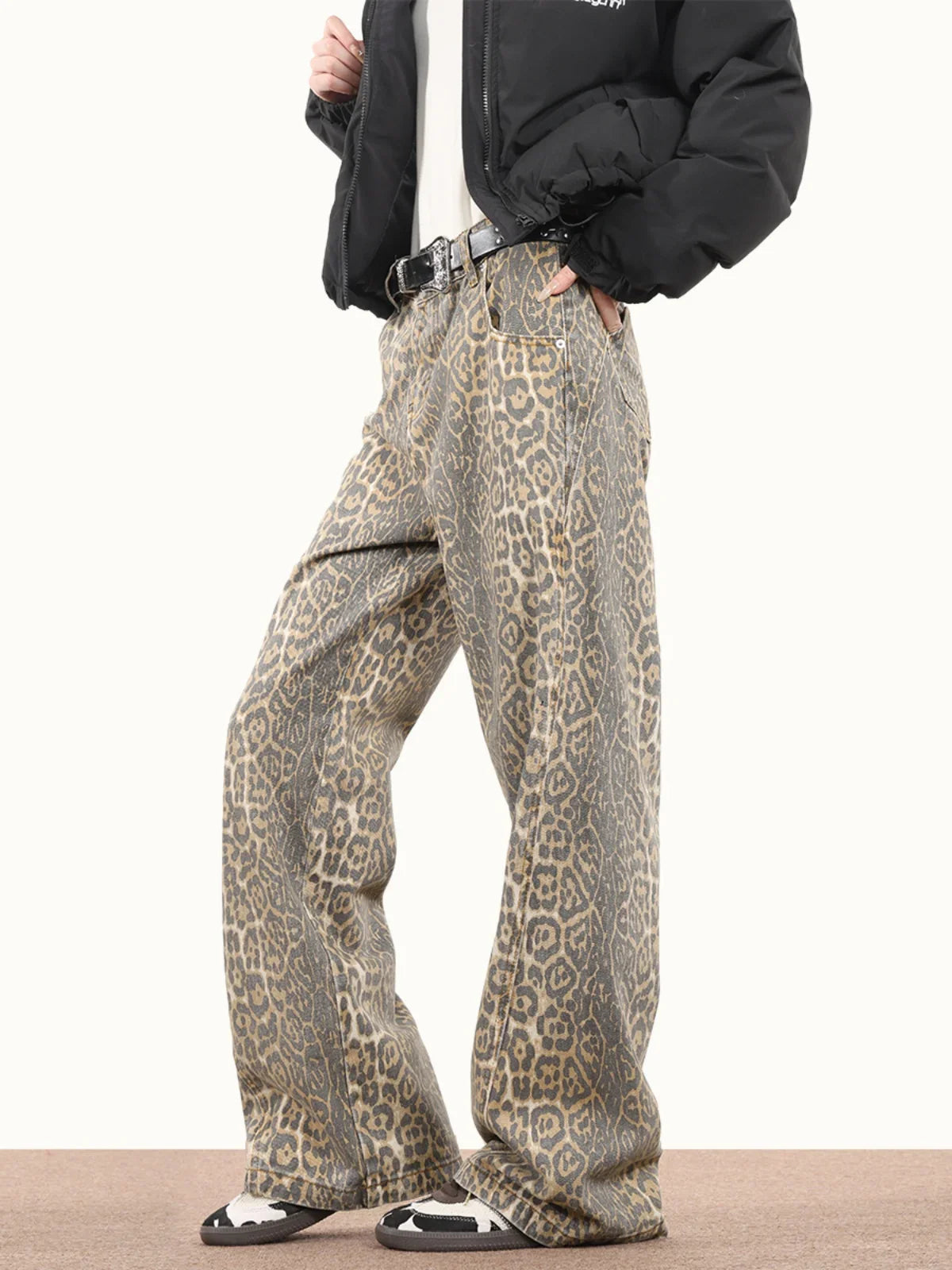 Zarella Vintage Leopard Denim